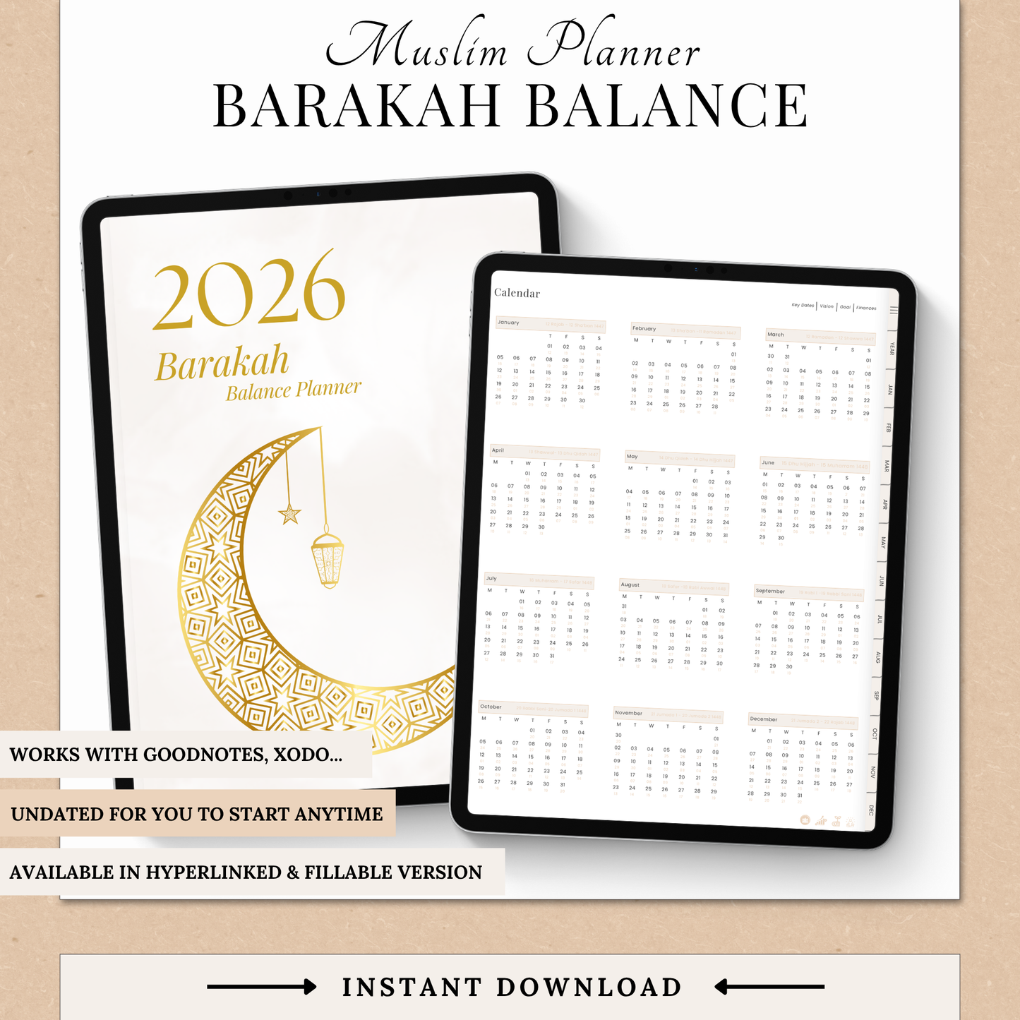 Barakah Balance – 2026 Muslim Digital Planner