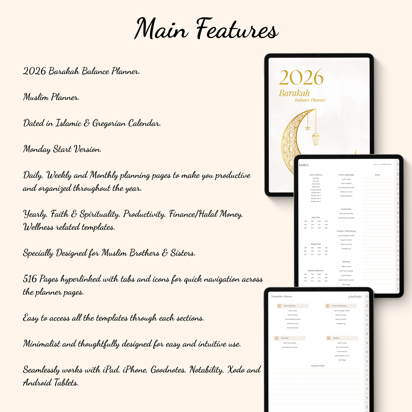 Barakah Balance – 2026 Muslim Digital Planner